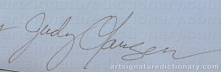 Authentic signature by Judy OLAUSEN on  artwork