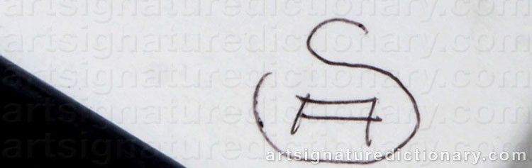 Authentic signature by Anders SANDSTRÖM on artwork