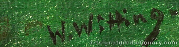 Authentic signature by Walter Günther J. WITTING on Painting/Watercolour artwork