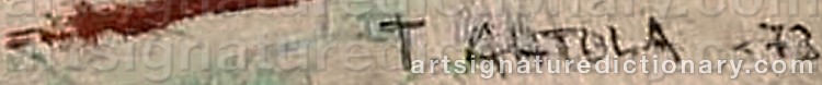 Authentic signature by Taisto AHTOLA on Painting/Watercolour artwork