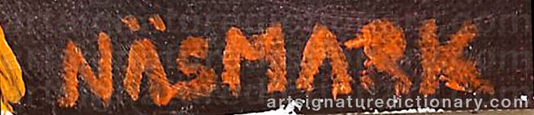 Authentic signature by Catrine NÄSMARK on Painting/Watercolour artwork