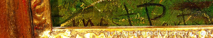 Authentic signature by Ernest PARTON on  artwork