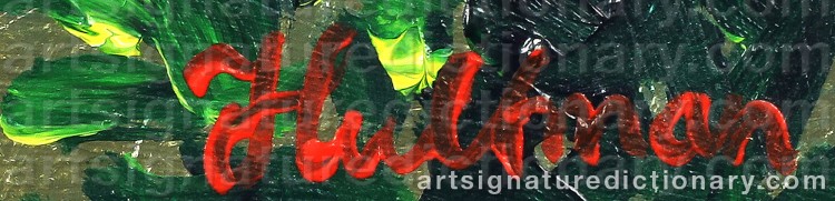 Authentic signature by Anders HULTMAN on Painting/Watercolour artwork