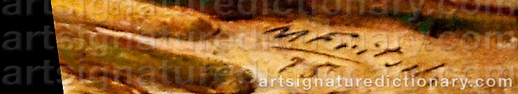 Authentic signature by Melchior FRITSCH on  artwork