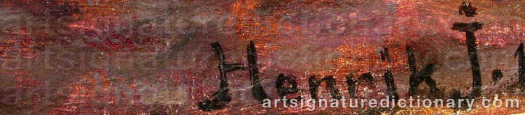 Authentic signature by Henrik ‘Henrik J’ JESPERSEN on  artwork
