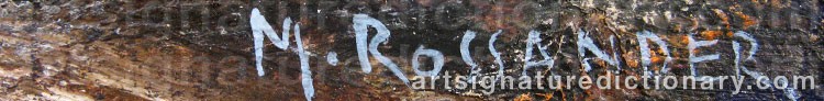 Authentic signature by Måns ROSSANDER on  artwork