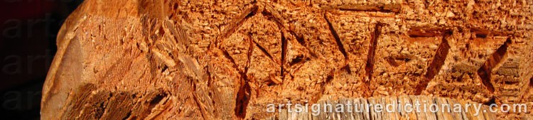 Authentic signature by Per NILSSON ÖST on  artwork