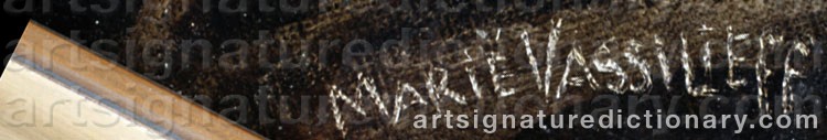 Signature by Marie Ivanovna VASSILIEFF