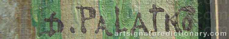 Authentic signature by Dimitri Mihailovitch PALATKO on artwork