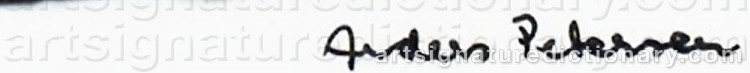 Authentic signature by Anders PETERSEN on  artwork