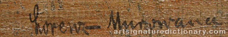 Authentic signature by Ernst Hugo LORENZ-MUROWANA on artwork