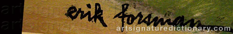 Signature by Erik FORSMAN