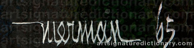 Authentic signature by Leonardo M. NIERMAN on Painting/Watercolour artwork
