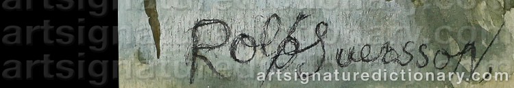Authentic signature by Rolf SVENSSON on  artwork