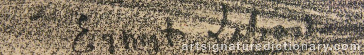 Authentic signature by Ernest LABORDE on  artwork