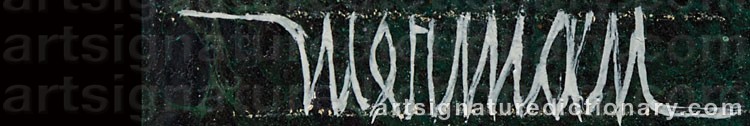 Authentic signature by Leonardo M. NIERMAN on Painting/Watercolour artwork