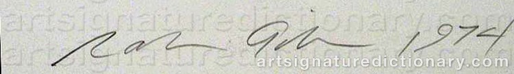 Authentic signature by Ralph GIBSON on artwork
