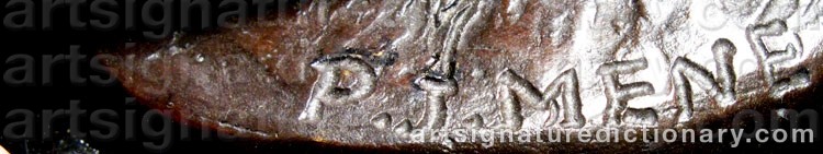 Signature by Pierre Jules MENE