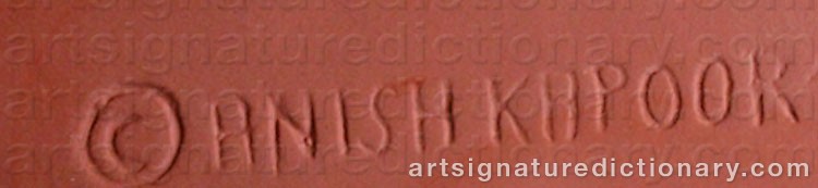Authentic signature by Anish KAPOOR on  artwork