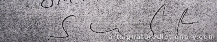 Authentic signature by Peter SCHUYFF on  artwork