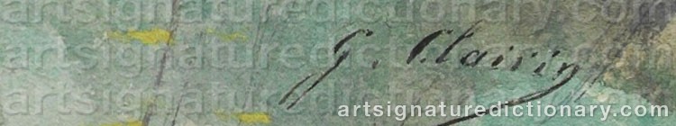 Signature by Georges Jules Victor CLAIRIN