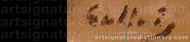 Authentic signature by Håkon GULLVÅG on artwork