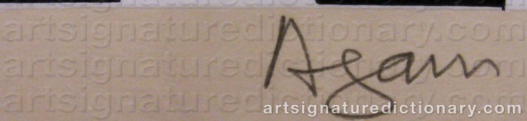 Signature by Yaacov AGAM