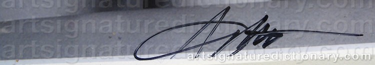 Authentic signature by Inez Van LAMSWEERDE on artwork