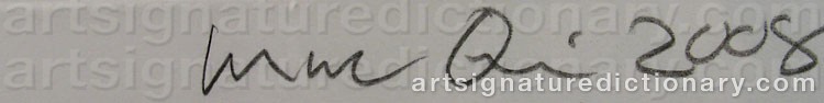 Authentic signature by Marc QUINN on artwork
