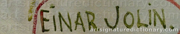 Signature by Einar JOLIN