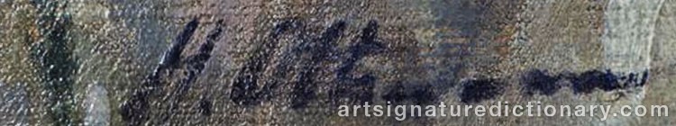 Authentic signature by Henri OTTMANN on  artwork
