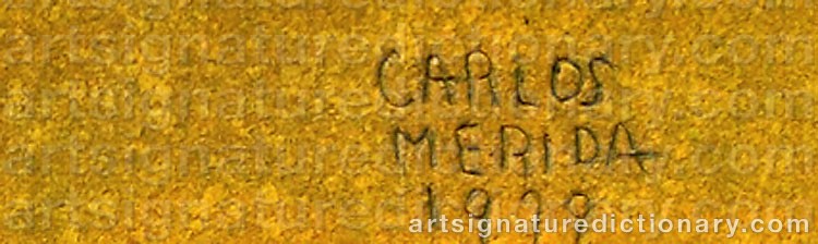 Signature by Carlos MÉRIDA