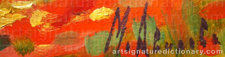 Authentic signature by Mikhail Ivanovitch AVILOV on  artwork