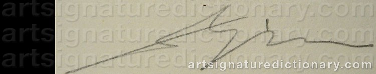 Authentic signature by Dan ERCEANU on artwork