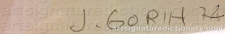 Authentic signature by Jean Albert GORIN on artwork