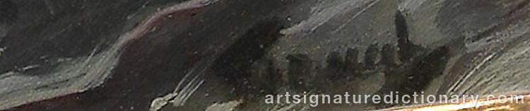 Authentic signature by Frederick Judd WAUGH on Painting/Watercolour artwork