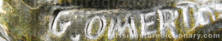 Authentic signature by Georges OMERTH on  artwork