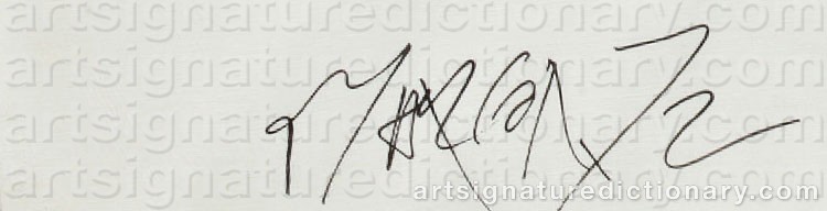 Authentic signature by Charles MARCON on  artwork