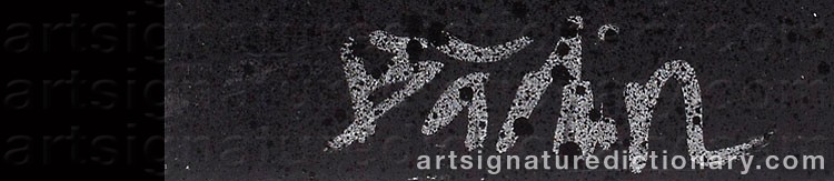 Authentic signature by Mattias BÄCKLIN on  artwork