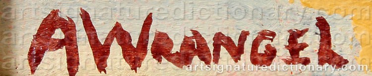 Authentic signature by Agneta WRANGEL on  artwork