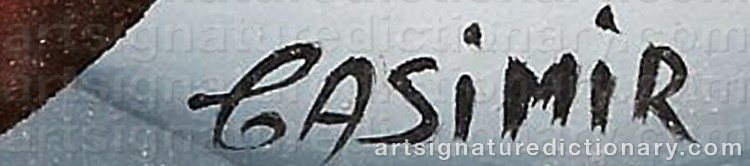 Authentic signature by Laurent CASIMIR on Painting/Watercolour artwork