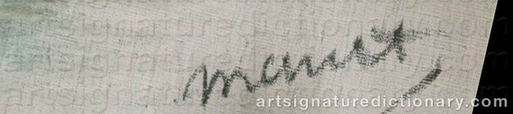 Signature by Edouard MANET