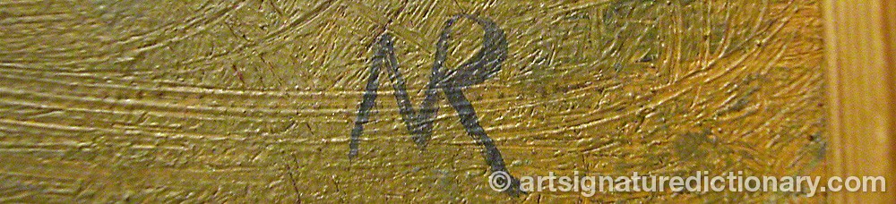 Authentic signature by Nils RYNDEL on  artwork