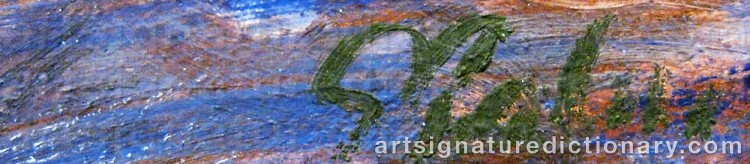 Authentic signature by Erik Gunnar PALM on  artwork