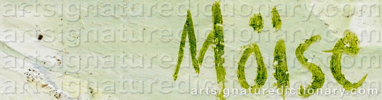 Authentic signature by William MOISE on  artwork