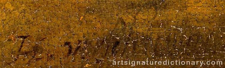 Authentic signature by Hendrick VERSCHURING on  artwork