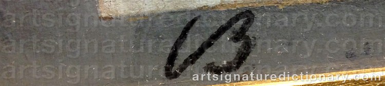 Authentic signature by Curt BURSTRÖM on Painting/Watercolour artwork
