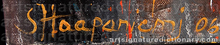 Authentic signature by Sari HAAPANIEMI on  artwork