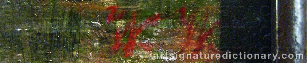 Authentic signature by Johannes Raphael WEHLE on  artwork