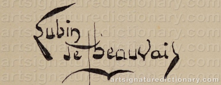 Authentic signature by Armand BEAUVAIS on  artwork